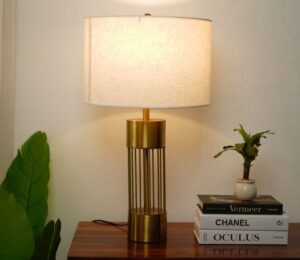 table lamp from wooden street